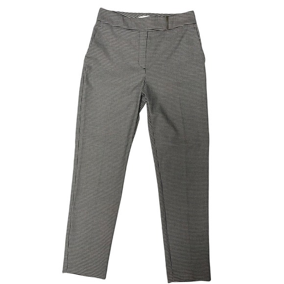 Reiss Arlo Houndstooth High Rise Black White Straight Trousers Womens 6 - Picture 4 of 16